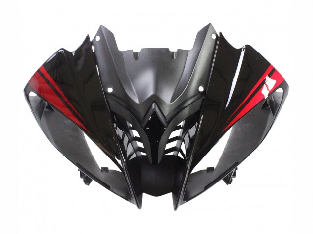 Carena Moto Yamaha YZF 600 R6 2008-2016 - Nero Lucido Nero Opaco Rosso Banda