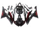 Carena Moto Yamaha YZF 600 R6 2008-2016 - Nero Lucido Nero Opaco Rosso Banda