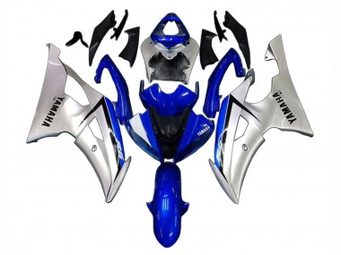 Carena Moto Yamaha YZF 600 R6 2008-2016 - Argento Blu Fabbrica