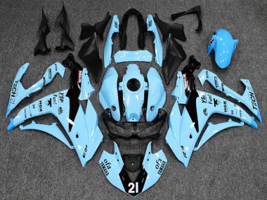 Carena Moto Yamaha YZF R3/R25 2015-2018 - Azzurro Chiaro Nero Yamalube 21 Fabbrica
