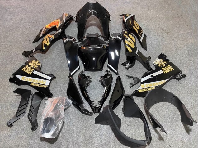 Carena Moto Kawasaki ZX10R 2021-2025 - Nero Lucido Oro Elf Nevicare