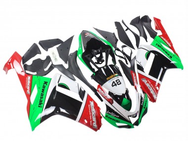 Carena Moto Kawasaki ZX6R 2007-2008 - Verde Rosso Fabbrica