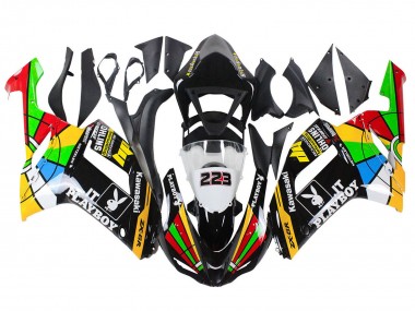 Carena Moto Kawasaki ZX6R 2007-2008 - Colorato Playboy 223 Fabbrica