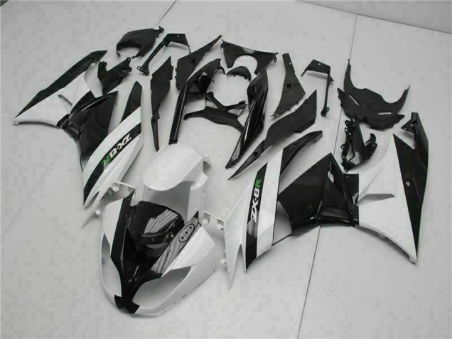 Carena Moto Kawasaki ZX6R 2009-2012 - Nero Lucido Bianco