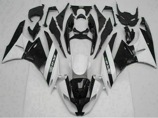 Carena Moto Kawasaki ZX6R 2009-2012 - Nero Lucido Bianco