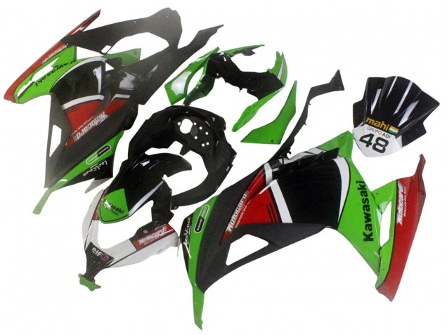 Carena Moto Kawasaki EX300 2013-2024 - Verde Bianco Rosso Nero Elf