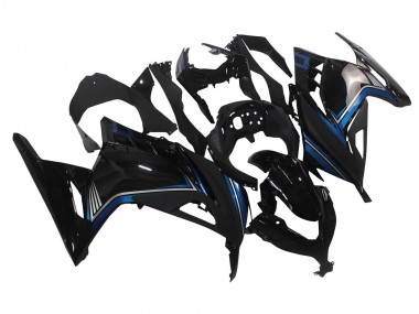 Carena Moto Kawasaki EX300 2013-2024 - Nero Lucido Blu Fabbrica