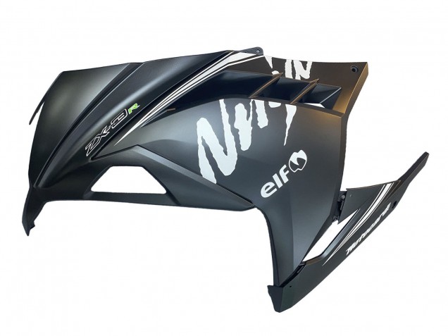Carena Moto Kawasaki EX300 2013-2024 - Nero Opaco Bianco Elf Nevicare
