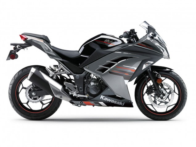 Carena Moto Kawasaki EX300 2013-2024 - Nero Argento Rosso