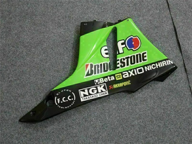 Carena Moto Kawasaki ZX6R 2009-2012 - Verde Nero Lucido Elf Touch4 Bridgestone