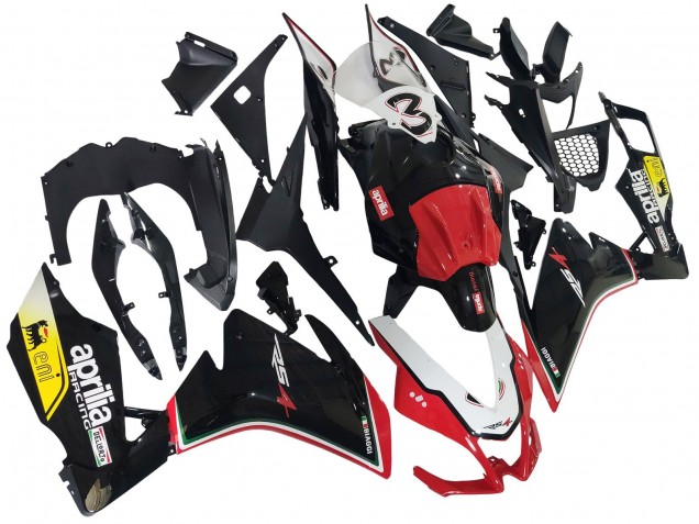 Carene Moto Aprilia RS4 50 125 2012-2019 - Bianco Rosso Giallo Nero Lucido