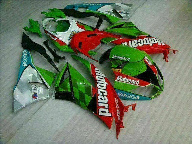 Carena Moto Kawasaki ZX6R 2009-2012 - Verde Bianco Rosso Nero Blu Motocard
