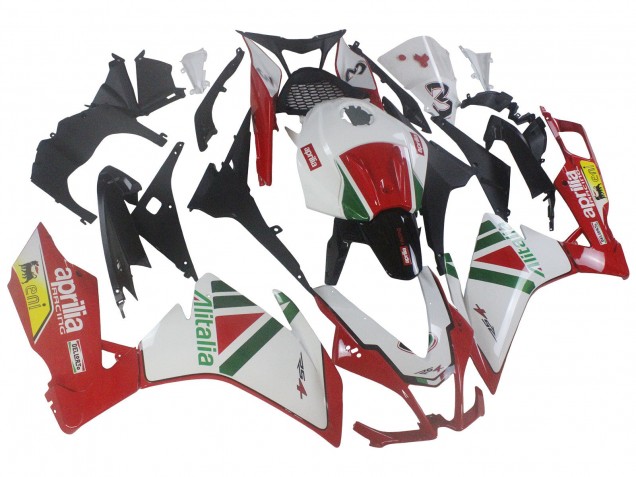 Kit Carena Moto Aprilia RS4 50 125 2012-2019 - Bianco Rosso Verde Giallo Alitalia