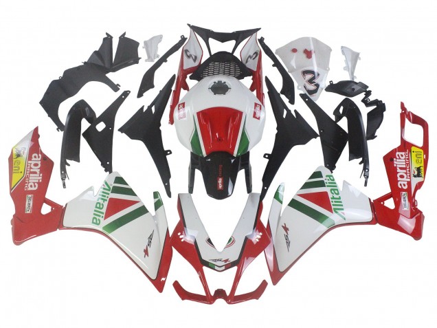 Kit Carena Moto Aprilia RS4 50 125 2012-2019 - Bianco Rosso Verde Giallo Alitalia
