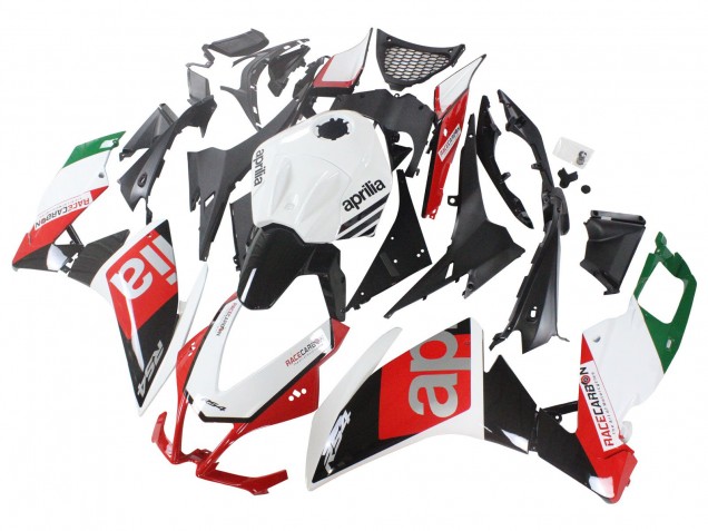 Carene Moto Aprilia RS4 50 125 2012-2019 - Bianco Rosso Verde Nero Lucido
