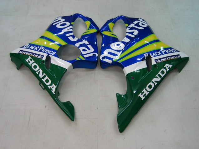 Carena Moto Honda CBR600 F4i 2004-2007 - Blu Giallo Verde MoviStar