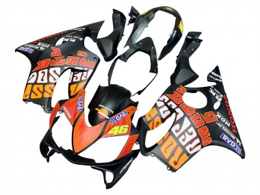 Carena Moto Honda CBR600 F4i 2004-2007 - Nero Opaco Arancia Rossi Fabbrica