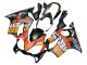Carena Moto Honda CBR600 F4i 2004-2007 - Nero Opaco Arancia Rossi