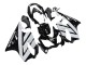 Carena Moto Honda CBR600 F4i 2004-2007 - Bianco Nero Lucido