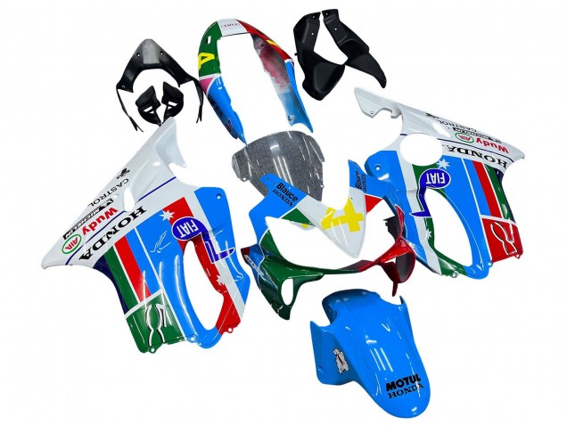 Carena Moto Honda CBR600 F4i 2004-2007 - Bianco Blu Verde Rosso