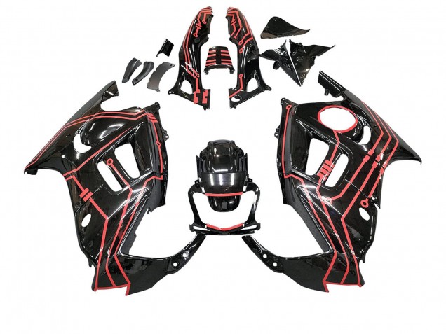 Kit Carena Moto Honda CBR600 F3 1997-1998 - Rosso Nero Lucido