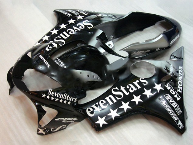 Carena Moto Honda CBR600 F4 1999-2000 - Nero Lucido Bianco SevenStars