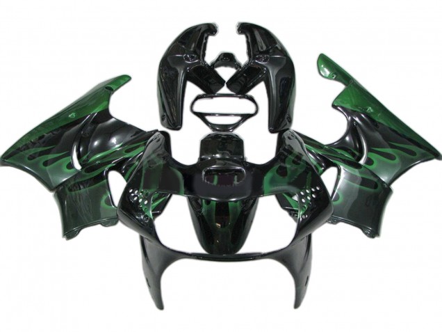 Carena Moto Honda CBR900RR 919 1998-1999 - Nero Lucido Verde Fiamma