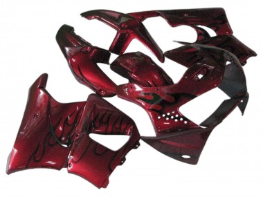 Carena Moto Honda CBR900RR 919 1998-1999 - Rosso Scuro Nero Fiamma Fabbrica