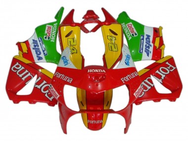 Carena Moto Honda CBR900RR 919 1998-1999 - Rosso Giallo Verde Bianco Fortuna Castrol Fabbrica