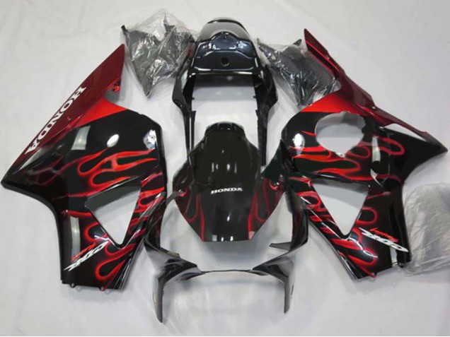 Carena Moto Honda CBR900RR 954 2002-2003 - Nero Lucido Rosso Fiamma
