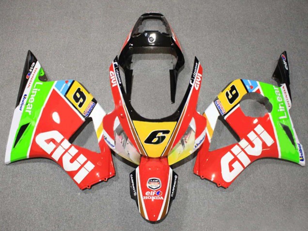 Carena Moto Honda CBR900RR 954 2002-2003 - Bianco Rosso Giallo Blu Verde Nero Elf Givi 6