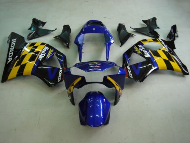 Carene Moto Honda CBR900RR 954 2002-2003 - Blu Giallo Nero Lucido Telefonica MoviStar Castrol Fabbrica