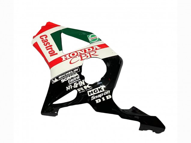 Carena Moto Honda CBR900RR 954 2002-2003 - Bianco Rosso Verde Nero Lucido Castrol