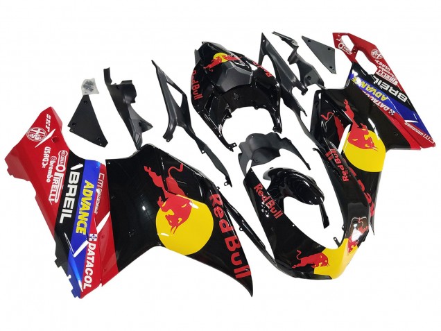 Carena Moto Ducati 848/1098/1198 2007-2014 - Nero Lucido Giallo Blu Red Bull