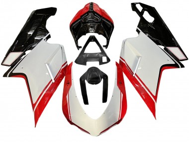Carena Moto Ducati 848/1098/1198 2007-2014 - Bianco Rosso Nero Lucido Fabbrica