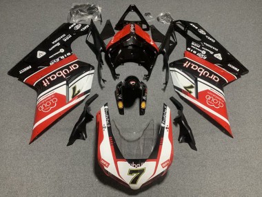 Kit Carena Moto Ducati 848/1098/1198 2007-2014 - Bianco Rosso Nero Lucido Fabbrica