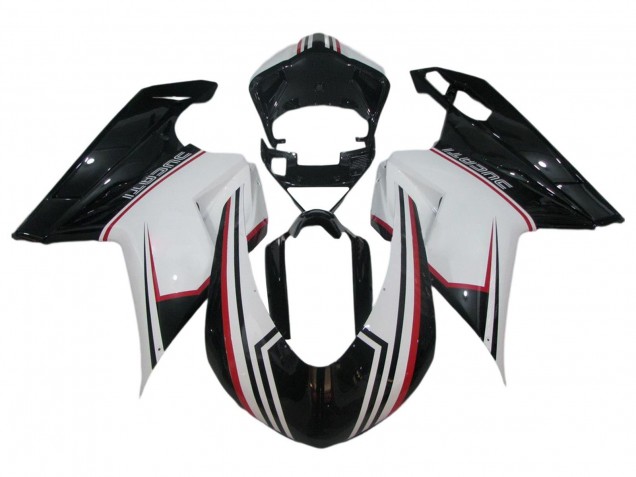 Kit Carena Moto ABS Ducati 848/1098/1198 2007-2014 - Bianco Rosso Nero Lucido