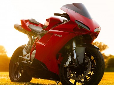 Carena Moto Ducati 848 2007-2014 - Rosso Nero Lucido Fabbrica