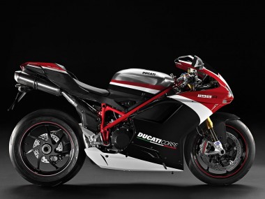 Carena Moto Ducati 848/1098/1198 2007-2014 - Bianco Rosso Nero Lucido Fabbrica