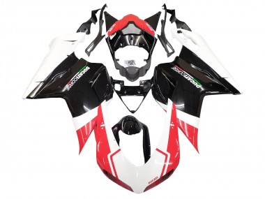 Carena Moto Ducati 848/1098/1198 2007-2014 - Bianco Rosso Nero Lucido Fabbrica