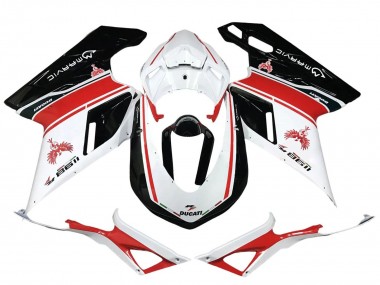 Carena Moto Ducati 1198 2007-2014 - Bianco Rosso Nero Lucido Fabbrica