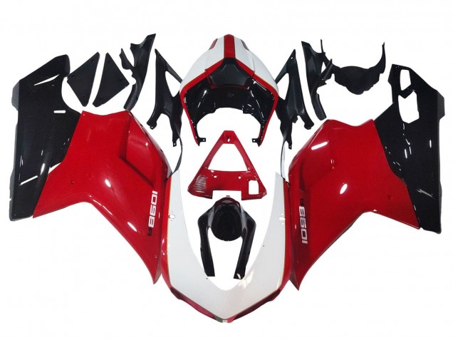Carena Moto Ducati 1098 2007-2014 - Bianco Rosso Nero Lucido