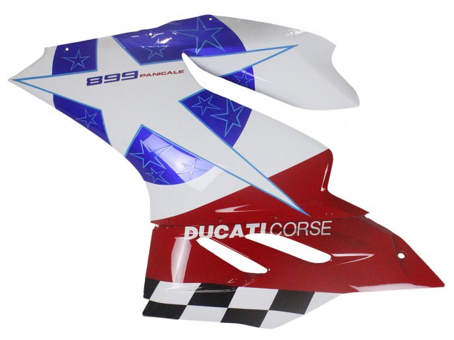 Carena Moto Ducati Panigale 899 2011-2014 - Bianco Blu Rosso Nero