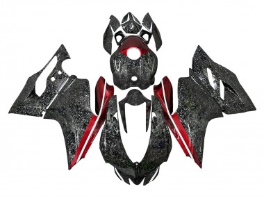 Carena Moto Ducati Panigale 899/1199 2011-2014 - Nero Forgiato Fibra di Carbonio Stile Rosso Fabbrica