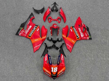 Carena Moto Ducati Panigale 899/1199 2011-2014 - Rosso Arancia Nero Mostro Lenovo 18 Fabbrica