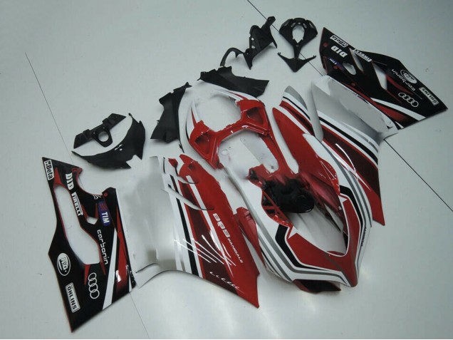 Carena Moto Ducati Panigale 899 2011-2014 - Bianco Rosso Nero Lucido