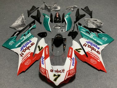 Carena Moto Ducati Panigale 899/1199 2011-2014 - Bianco Rosso Verde Nero Lucido Avis Valsir 7 Fabbrica