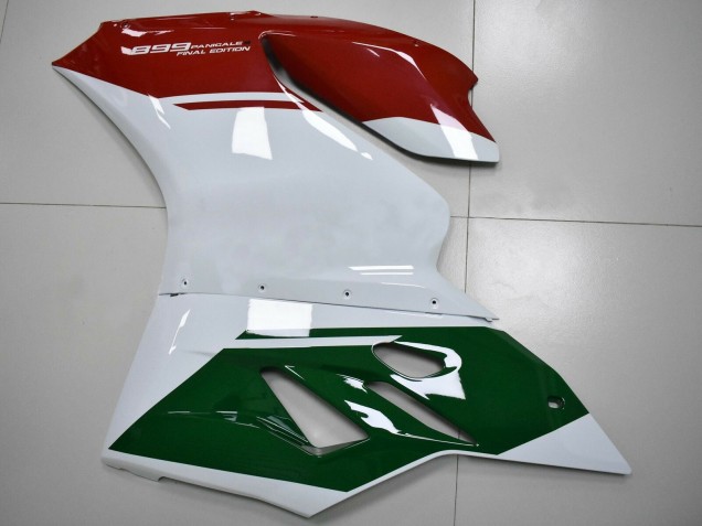 Carena Moto Ducati Panigale 899 2011-2014 - Bianco Rosso Verde Scuro
