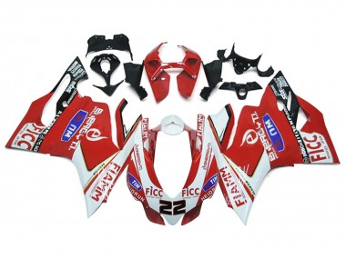 Carena Moto Ducati 1199 2011-2014 - Bianco Rosso Nero Lucido Fiamm Ficc 22 Fabbrica