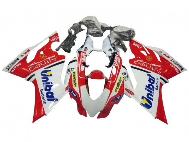 Carena Moto Ducati Panigale 899/1199 2011-2014 - Bianco Rosso Blu Valsir Fiamm